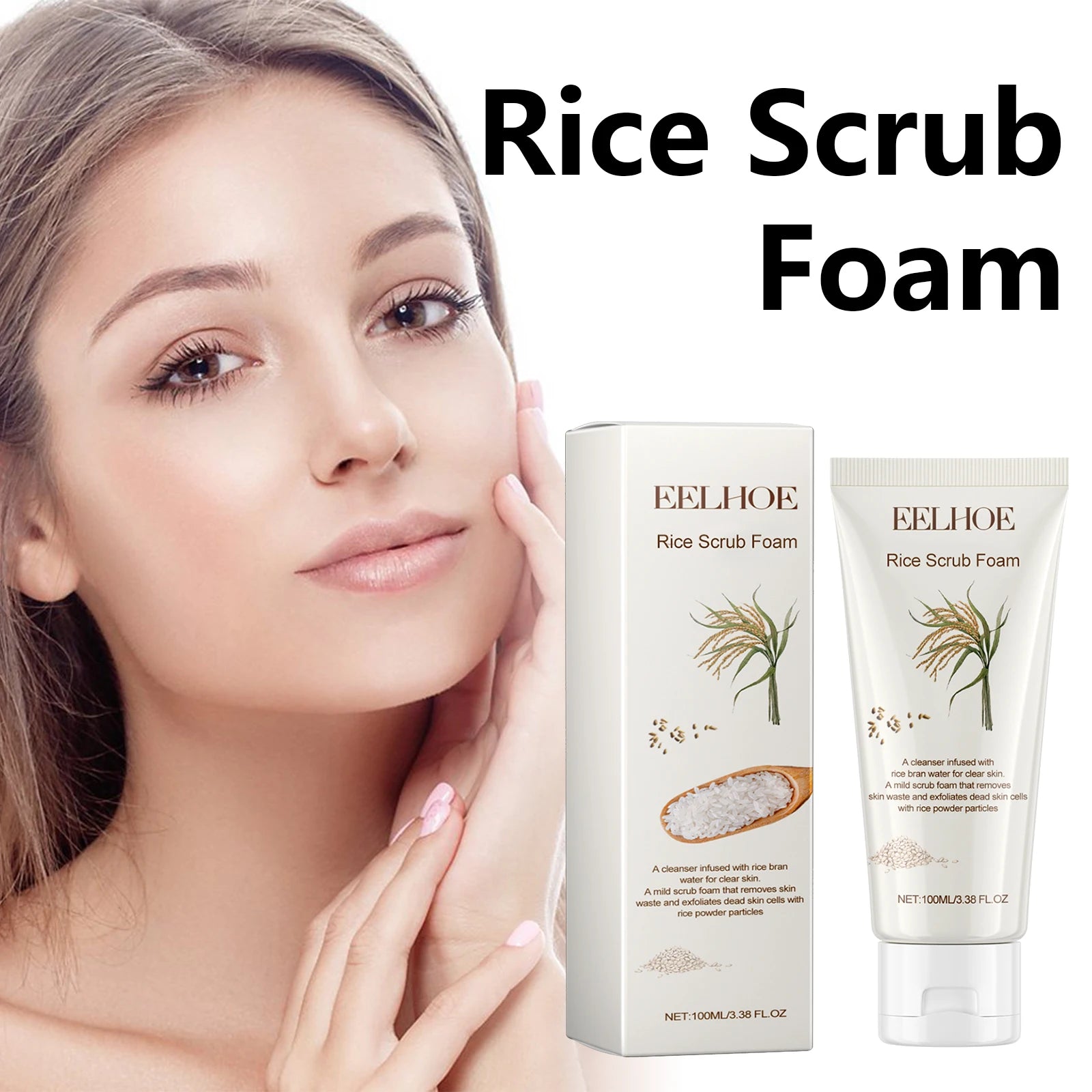 Rice Facial Forming Cleanser Deeply Cleansing Oil Control Blackhead Remover Face Wash