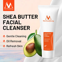 Shea Butter Facial Cleanser Foam Whitening Exfoliation Gentle cleansing Facial Skin Care