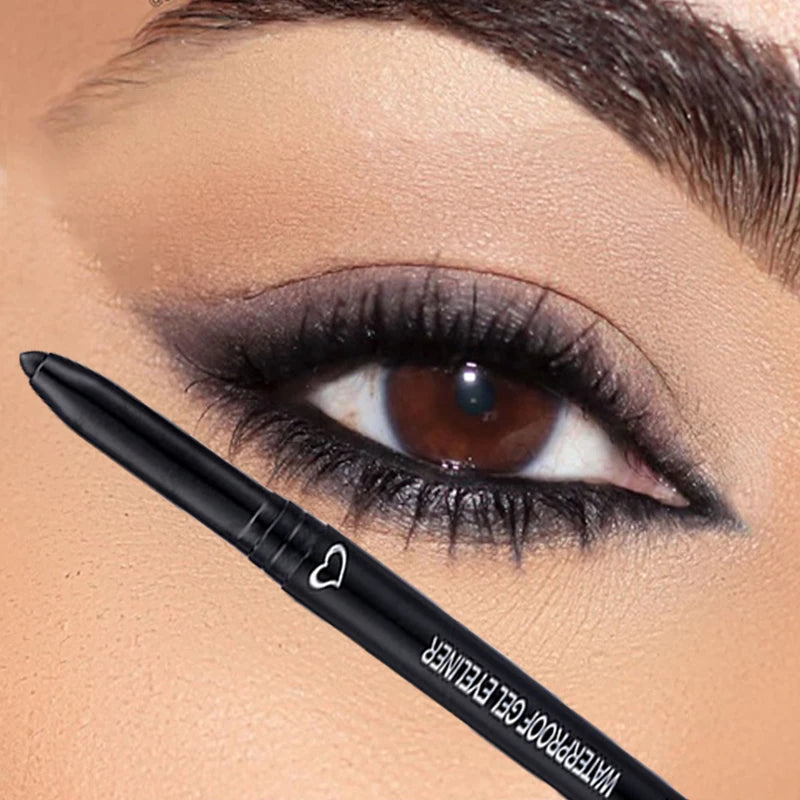 Waterproof Eyeliner Pen Smooth Matte Black Brown Gel Eye Liner