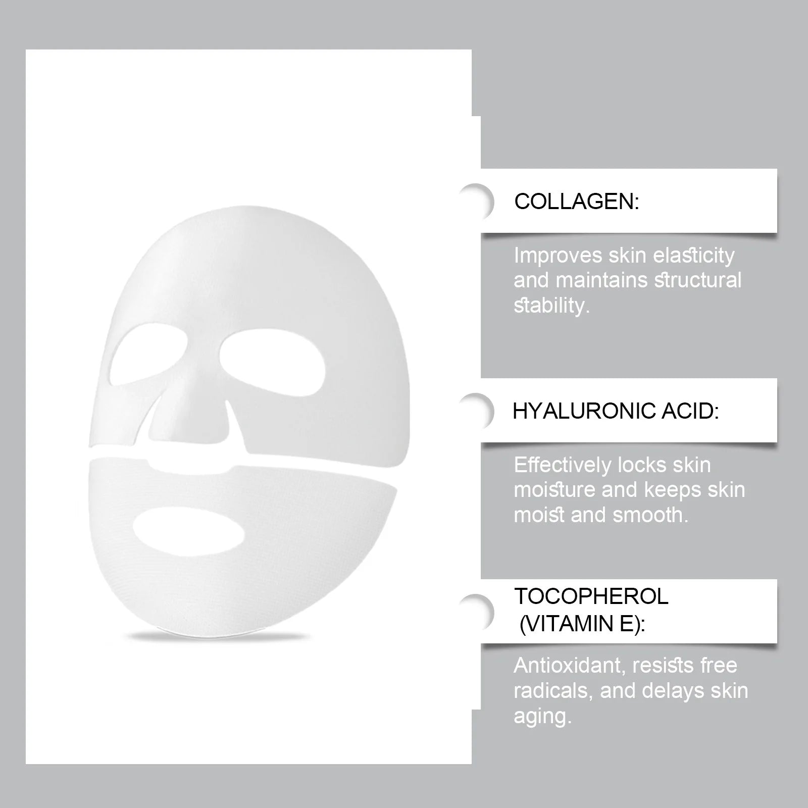 Collagen Absorbable Facial Mask For Moisturizing Dryness Brightening Skin Smoothing  Face Mask