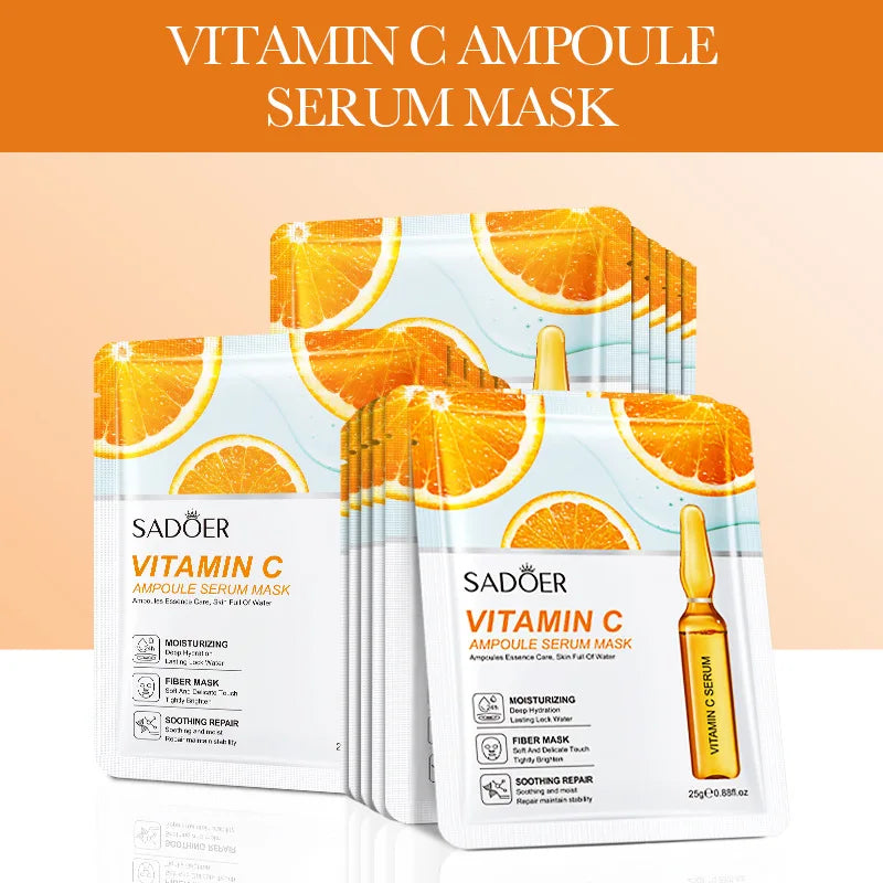 Vitamin C Ampoule Collagen Face Mask Moisturizing Firming Hydrating Brightening Skincare