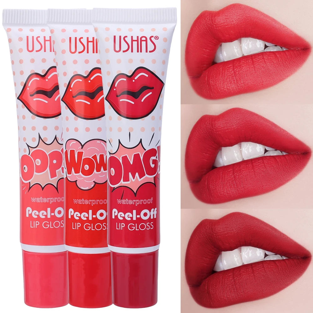 Peel Off Liquid Lipstick Sexy Red Waterproof Long Lasting Lip Gloss