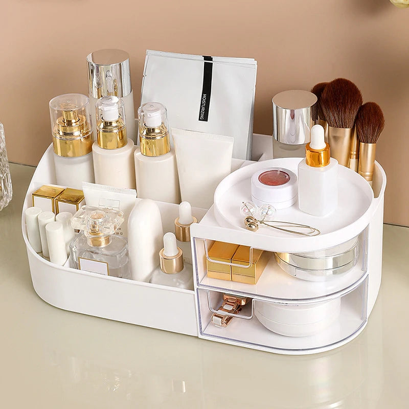 Makeup Storage Box With Mirror