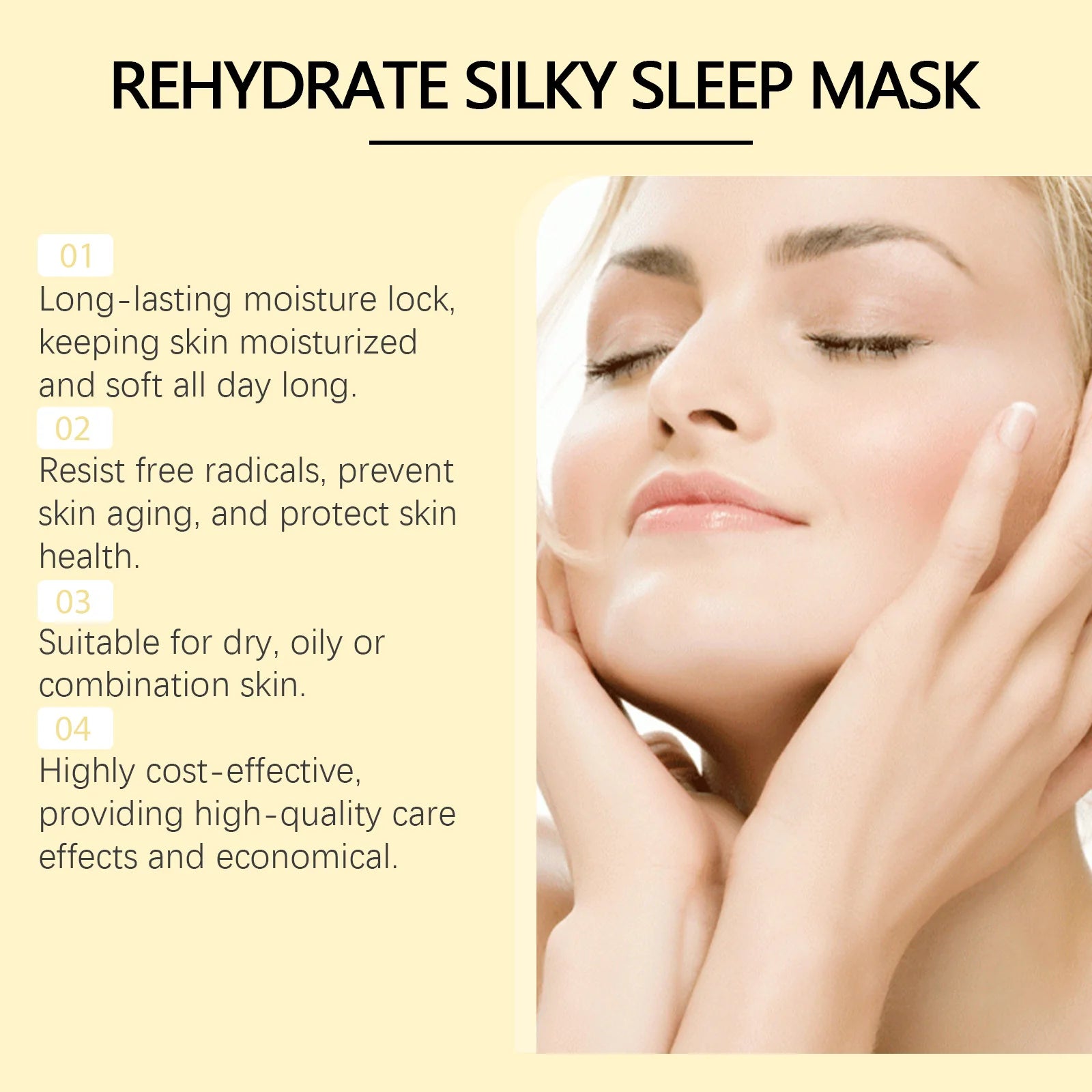 Collagen Facial Mask Fade Fine Lines Lift Firm Deep  Sleep Mask