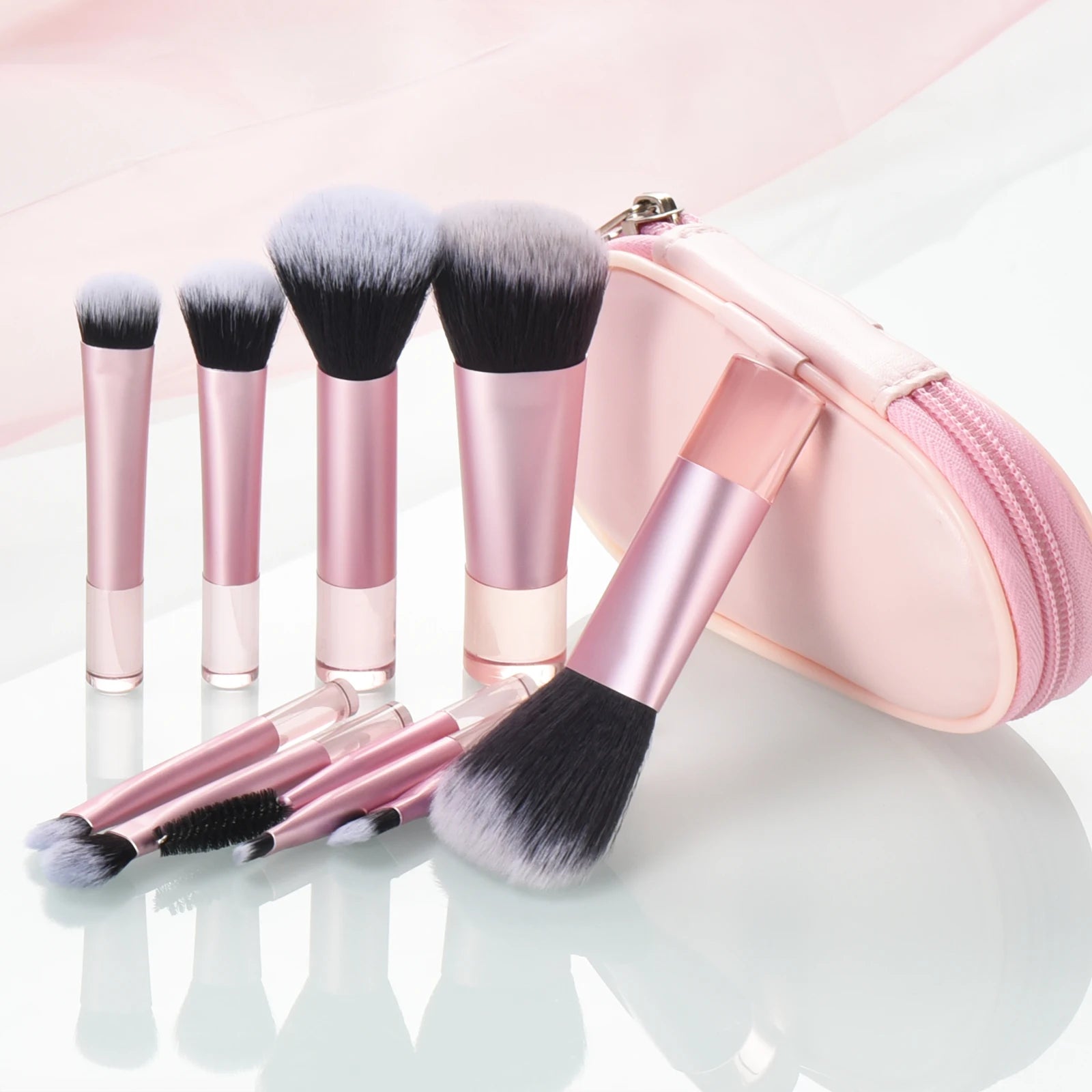 Mini Makeup Brush Set with Bag,