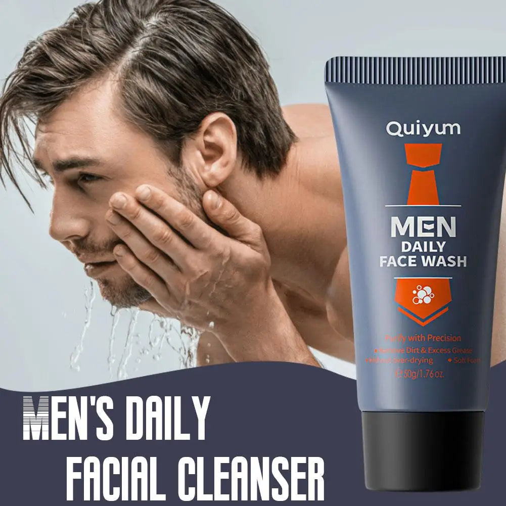 Men Facial Foaming Cleanser Deeply Cleansing Oil Control Blackhead Wash  Cleanser