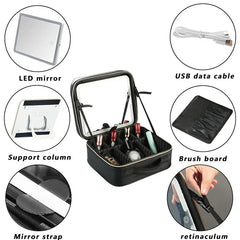 New LED Lighted Cosmetic Case with Mirror Waterproof