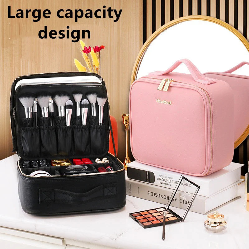 New LED Lighted Cosmetic Case with Mirror Waterproof