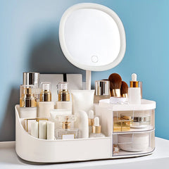 Makeup Storage Box With Mirror