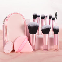 Mini Makeup Brush Set with Storage Bag